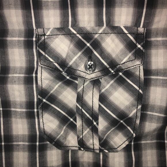 MB Studio Cotton Blend XL Slim Fit Long Sleeve Button Front Shirt - Picture 4 of 5